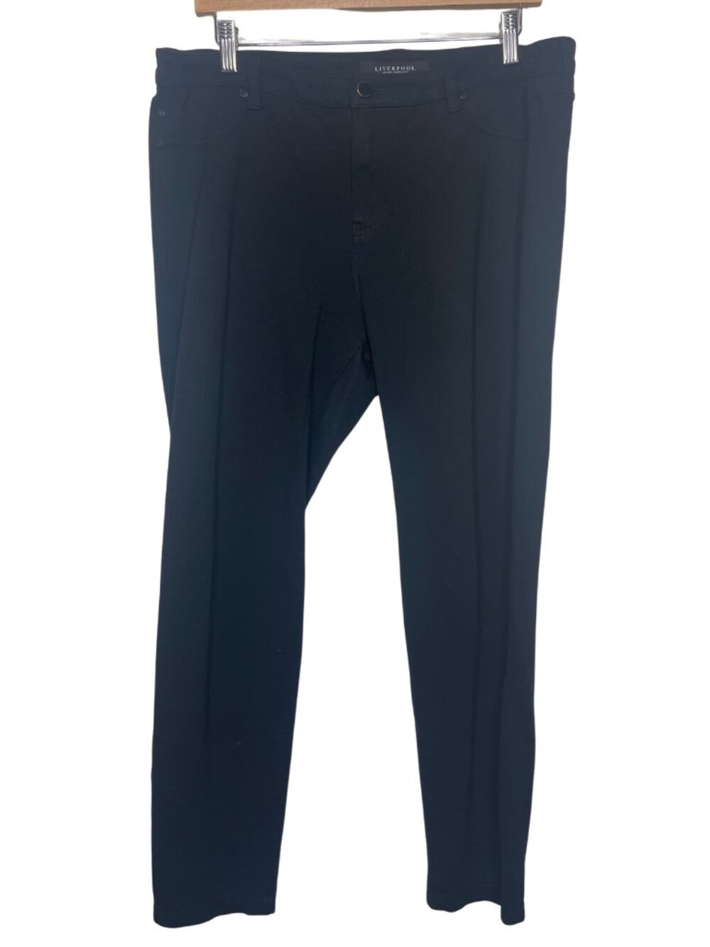 Liverpool Jeans Co Madonna Black Trousers Skinny Pants Good Condition 14/32